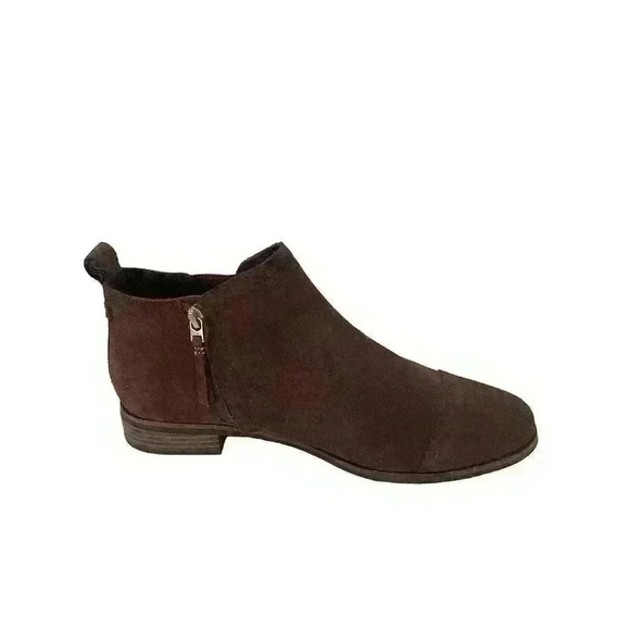 TOMS Reese Chelsea Casual Round Toe Booties Womens Forest Brown Size 11 - Picture 3 of 15